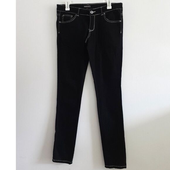 Theraphy Lightweight Black Low Rise Jeans Size 7 - Picture 1 of 10